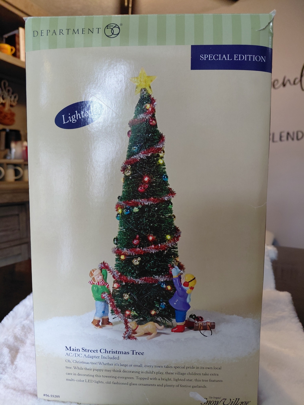 Department 56 Green Lighted Main Street Christmas Tree - Special Edition